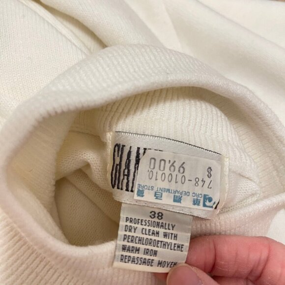 NWOT Vintage Gianni Dolce White Mock Neck Sweater - Picture 7 of 11